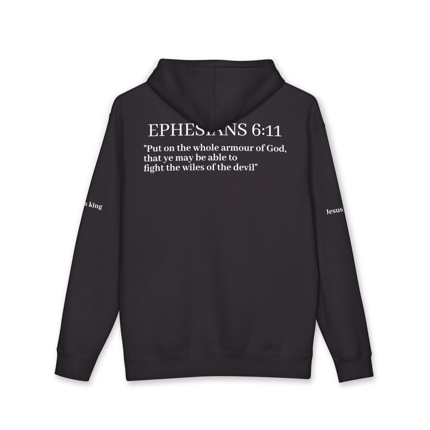 Shield of Faith performance Hoodie — Ephesians 6:11 inspired scripture written out