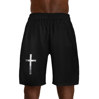 Apexathelete Labs - Shield of Faith Jogger Shorts — 2 Samuel 22:33 Bible Verse Athletic Shorts